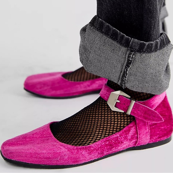 Free People Mystic Mary Jane Velvet Flats with Ankle Strap Size EU 40, US 10 - Picture 12 of 12